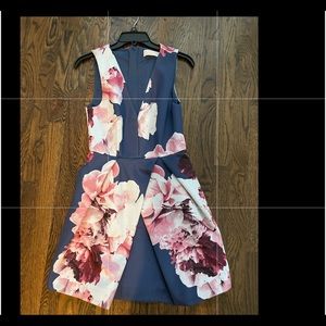 Navy and floral keepsake the label cocktail dress